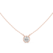Round Lab Grown Diamond Solitaire Pendant with Center Bezel Setting - View 2