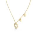Heart Accents Inspired Lab Grown Pendant Necklace - View 2