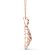 Round Diamond Pear Drop Openwork Lab Grown Necklace - View 5