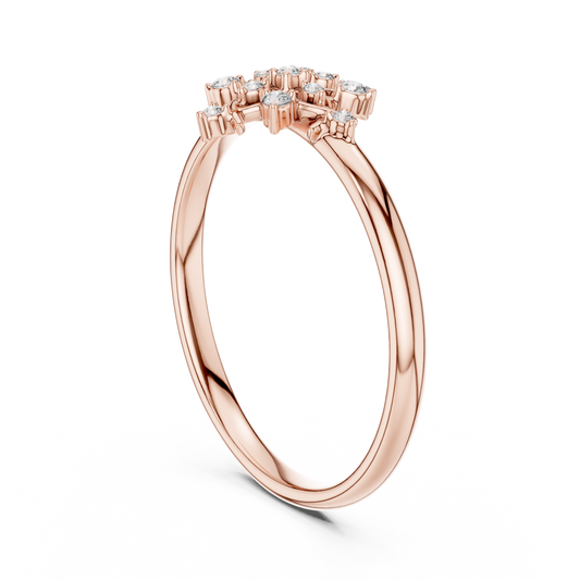 Round Moissanite Diamond Cluster Statement Ring - View 2