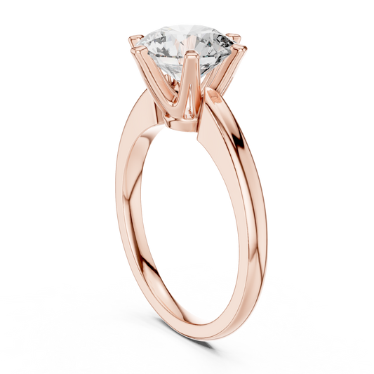 Round Cut Moissanite Diamond Delicate Ring For Women - View 2