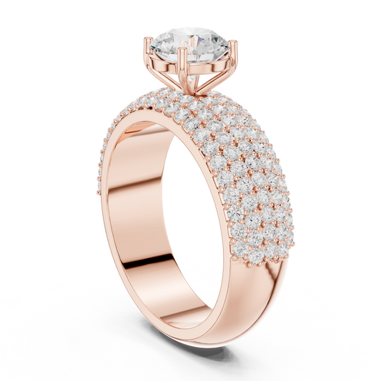 Sparkling Round Cut Lab Diamond Wedding Ring For Women - View 2