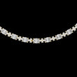 Oval Diamond Lab Grown Tennis Necklace with Round Accents