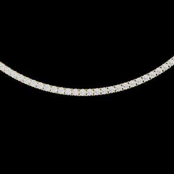 Round Cut Moissanite Diamond Tennis Necklace