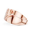Round Cut Lab Grown Diamond Men's Unique Square Top Ring - View 9