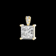 Princess Cut Lab Grown Diamond Solitaire Pendant