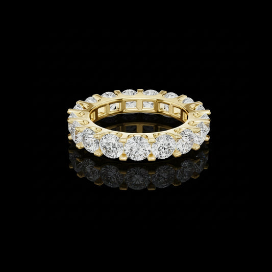 Round Brilliant Moissanite Diamond Full Eternity Band Ring