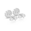 Sunburst Cluster Stud Earrings with Round Brilliant Moissanite Diamonds - View 10