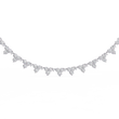 Graduated Round Lab Grown Diamond Fringe Necklace - View 4