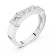 Round Cut Lab Grown Diamond Men's Gold Channel Set Anniversary Band - View 4