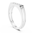 Round Cut Lab Grown Diamond Men's Five Stone Channel Set Wedding Band - View 7