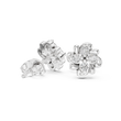 Blossom Floral Stud Earrings Crafted in with Round Brilliant Moissanite Diamonds - View 7