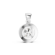 Round Cut Lab Grown Diamond Solitaire Halo Pendant - View 7