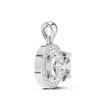 Round Cut Lab Grown Diamond Solitaire Halo Pendant - View 4