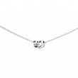 Heart Moissanite Solitaire Diamond Pendant with Open Asymmetrical Frame - View 7
