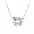 Oval Moissanite Diamond Solitaire Pendant with Four Prong Side Loops Pendant - View 10