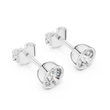 Bezel Set Round Lab Diamond Solitaire Stud Earrings with Minimal Modern Design - View 7