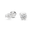 Bezel Set Round Moissanite Diamond Solitaire Stud Earrings with Minimal Modern Design - View 4