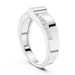 Round Cut Lab Grown Diamond Men's Two Side Channel Set Gold Band - View 7