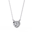 Heart Shape Halo Pendant with Round Lab Grown Diamond - View 5