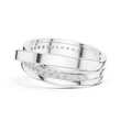 Round Cut Lab Grown Diamond Men's Multi Band Crossover Gold Ring - View 10