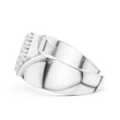 Round Cut Moissanite Diamond Men's Unique Square Top Ring - View 10