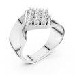 Round Cut Moissanite Diamond Men's Unique Square Top Ring - View 4