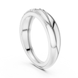 Round Cut Lab Grown Diamond Men's Single Row Channel Accent Gold Ring - View 7
