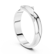 Round Cut Lab Grown Diamond Men's Three Stone Diagonal Wedding Band - View 7