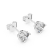 Classic Cushion Cut Moissanite Diamond Stud Earrings with Four Prong Basket Setting - View 6