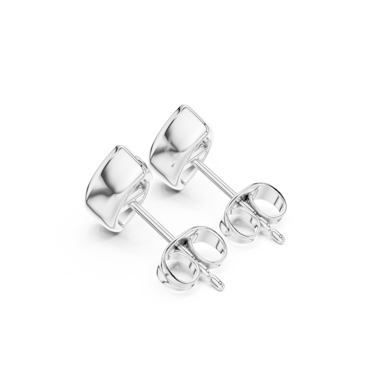 Minimal Marquise Bezel Lab Diamond Stud Earrings with Elongated Navette Silhouette - View 12