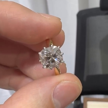 Cushion Brilliant Lab Diamond Solitaire Anniversary Ring