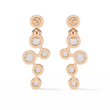 Sophisticated Multi Round Bezel Lab Diamond Drop Earrings in Gleaming Gold Finish - View 9
