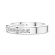 Modern Round Lab Diamond Channel Set Wedding Band - View 9