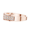 Round Cut Lab Grown Diamond Men's Hourglass Chevron Point Statement Ring - View 8