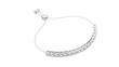 Round Moissanite Diamond Tennis Bracelet with Continuous Design - View 9
