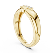Round Cut Lab Grown Diamond Men's Modern Split Shank Gold Band - View 5