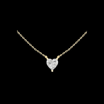 Heart Cut Solitaire Pendant with Center Lab Grown Diamond