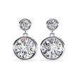 Sophisticated Lab Grown Bezel Set Radiant Round Diamond Earring for the Discerning - View 5