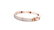 Round Cut Moissanite Diamond Hinged Bangle with Channel Setting - View 5