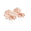 Aurora Halo Blossom Round Lab Diamond Cluster Stud Earrings with Rounded Floral Silhouette - View 11