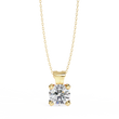 Round Moissanite Diamond Pendant with Heavy Four Prong Double Bail Setting - View 2