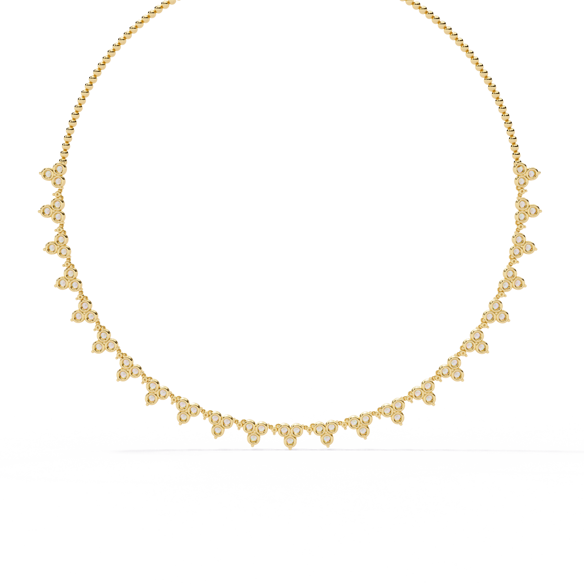 Graduated Round Lab Grown Diamond Fringe Necklace - View 8