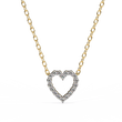 Romantic Love Motif Pendant with Round Lab Grown Diamond - View 2