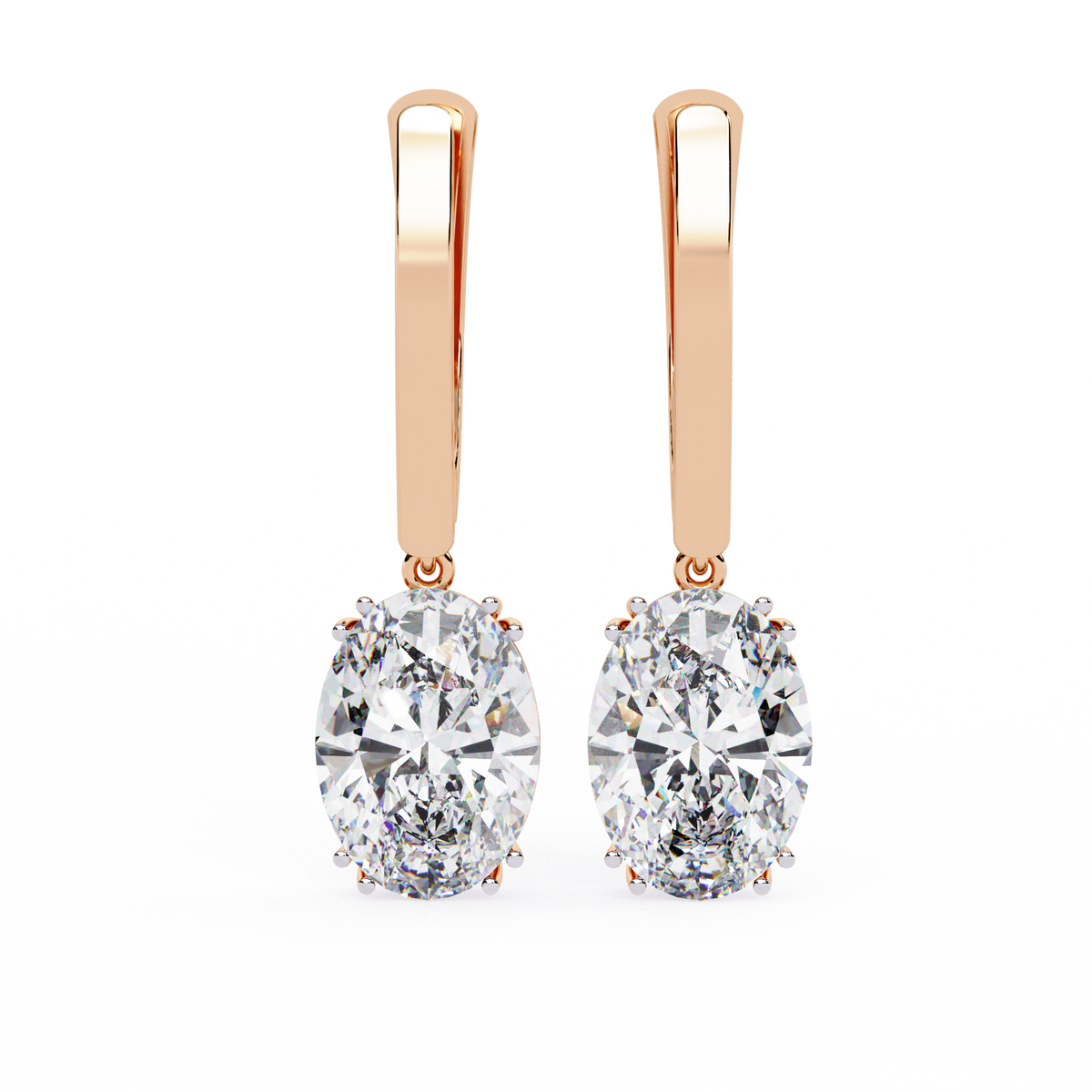 Best Oval Lab Grown Diamond Earrings Perfect Anniversary, Birthday & Bridal Gift - View 5