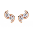 Sparkling Round Cut Lab Grown Diamond Stud Earrings Stackable & Trendy For Her - View 6