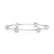 Round Lab Diamond Bracelet with Pave Studded Orb Accents - View 3