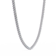 Round Cut Lab Grown Diamond V Shape Tennis Necklace - View 6