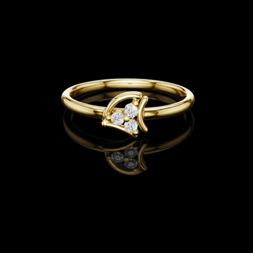 Minimalist Round Trio Diamond Cluster Lab Diamond Ring