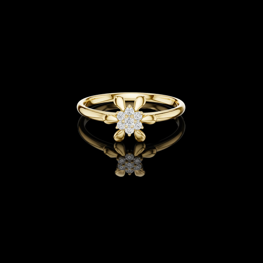 Timeless Round Lab Diamond Floral Cluster Ring